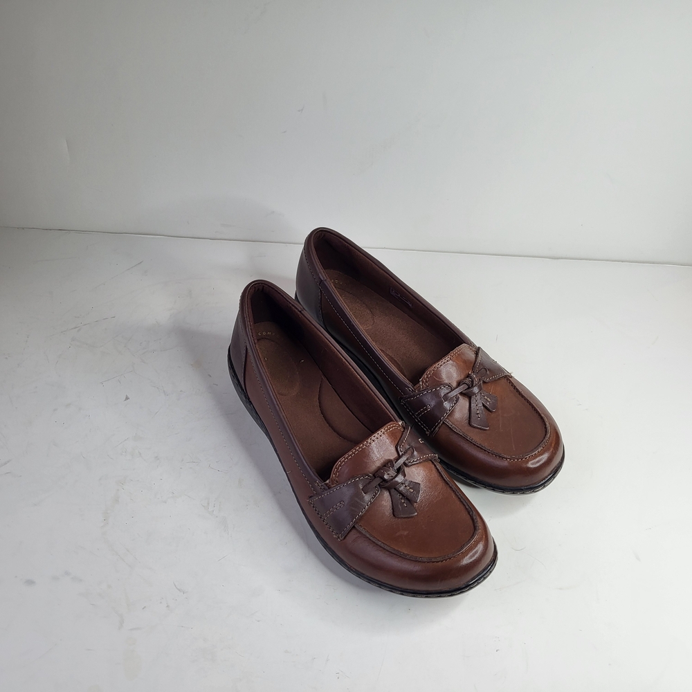 Clarks Women's Dark Brown Leather Loafers
